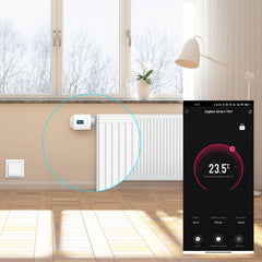 Salcar ZigBee Heizkörperthermostat Set 2er – Smartes Heizkörperthermostat mit Gateway & OLED-Display, Tuya Smart App, programmierbar, kompatibel mit Amazon Alexa & Google Assistant
