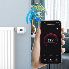 Salcar ZigBee Heizkörperthermostat Set 2er – Smartes Heizkörperthermostat mit Gateway & OLED-Display, Tuya Smart App, programmierbar, kompatibel mit Amazon Alexa & Google Assistant