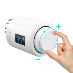 Salcar ZigBee Heizkörperthermostat Set 2er – Smartes Heizkörperthermostat mit Gateway & OLED-Display, Tuya Smart App, programmierbar, kompatibel mit Amazon Alexa & Google Assistant