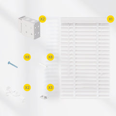 Sekey Weiße Holzjalousie 50 mm - Echtholz - Jalousette mit edler Holzmaserung Sekey