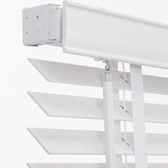 Sekey Weiße Holzjalousie 50 mm - Echtholz - Jalousette mit edler Holzmaserung Sekey