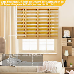 Sekey real wood blind - natural wood color - 50 mm slats with natural wood look