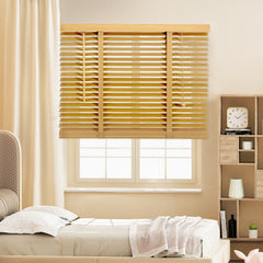 Sekey real wood blind - natural wood color - 50 mm slats with natural wood look