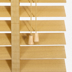 Sekey real wood blind - natural wood color - 50 mm slats with natural wood look