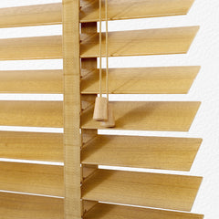 Sekey real wood blind - natural wood color - 50 mm slats with natural wood look