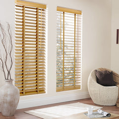Sekey real wood blind - natural wood color - 50 mm slats with natural wood look