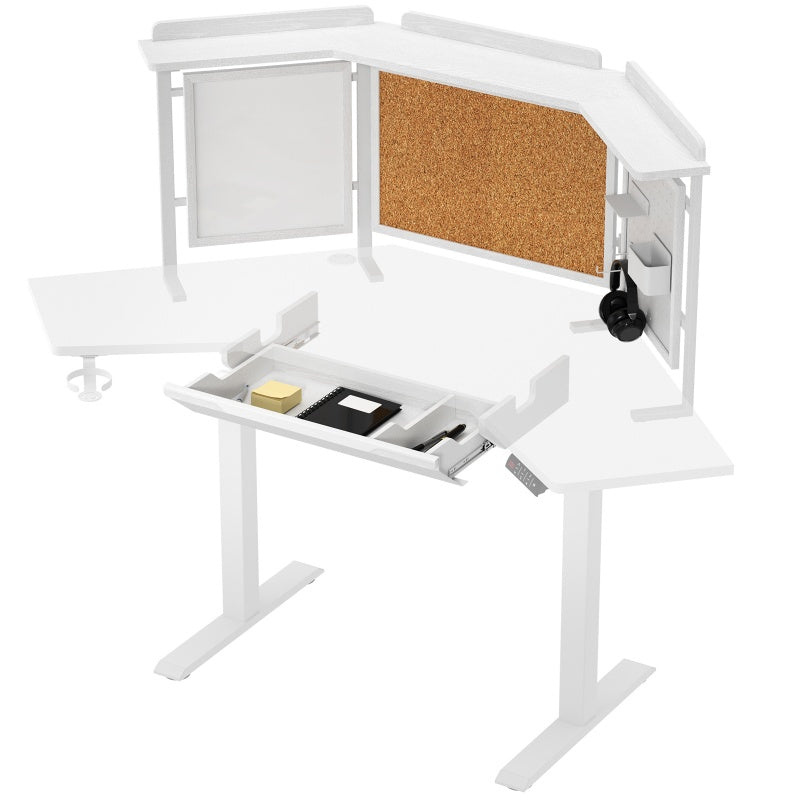 KOWO Desk Magnetic whiteboard, pegboard and cork board for KOWO corner desk