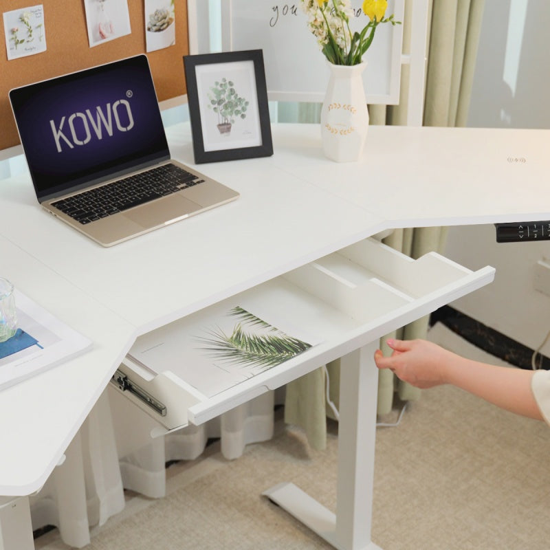 KOWO Desk Magnetic whiteboard, pegboard and cork board for KOWO corner desk