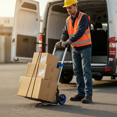 Sekey Klappbare Sackkarre 150 kg – Verstärkter Alurahmen, XXL Anti-Rutsch-Ladefläche, TPR-Räder, höhenverstellbarer Griff & 1-Sekunden-Faltung inkl. 2 Expanderseilen