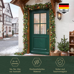 Salcar Künstliche Weihnachtsgirlande – Naturgetreue Fichten-Optik aus PE & PVC, 3 m / 5 m / 10 m