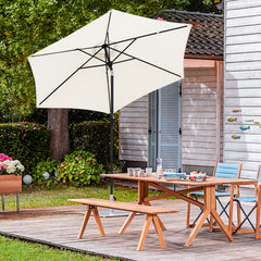 Sekey 270 cm aluminum parasol with crank, sun protection UV50+