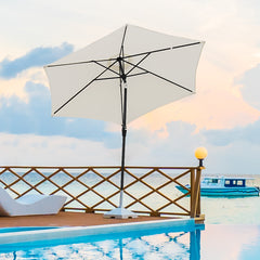 Sekey 270 cm aluminum parasol with crank, sun protection UV50+