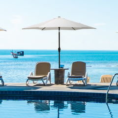 Sekey 270 cm aluminum parasol with crank, sun protection UV50+