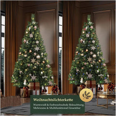 Salcar 120/150/180/210/240cm Künstlicher Weihnachtsbaum mit LED, mit 226/382/580/868/1168 Spitzen und 250/380/450 LEDs Salcar