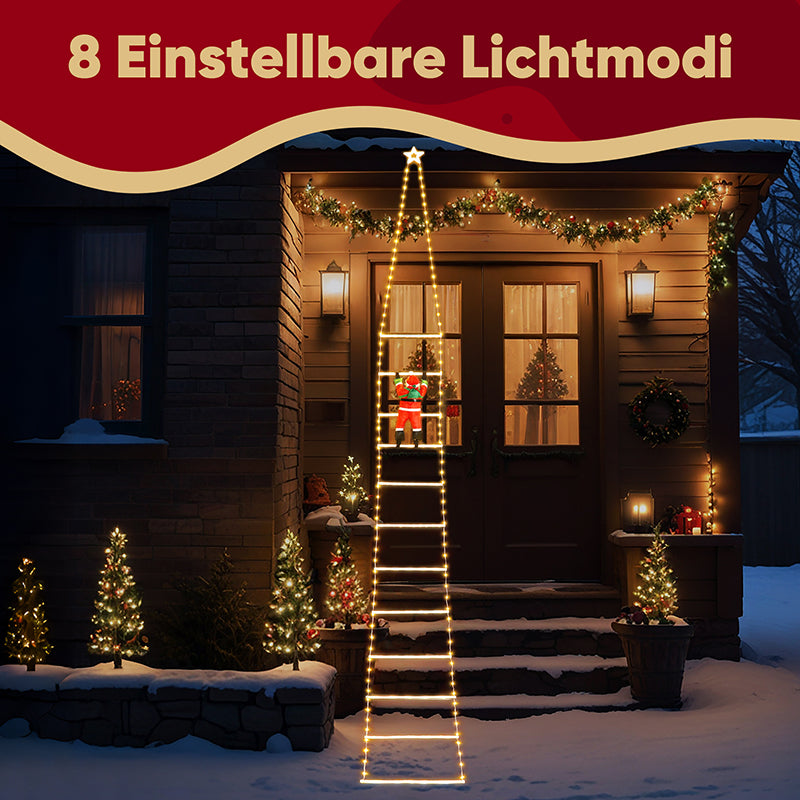 Salcar 3m  LED Weihnachtsmann Leiter Lichterkette