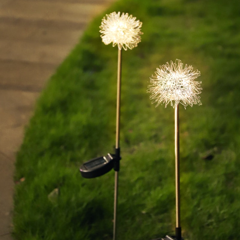 Salcar 2er Set LED Solar Gartenleuchte mit Löwenzahnähnlich