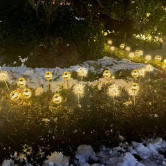 Salcar 2-piece set of LED solar garden lights with dandelion-like design