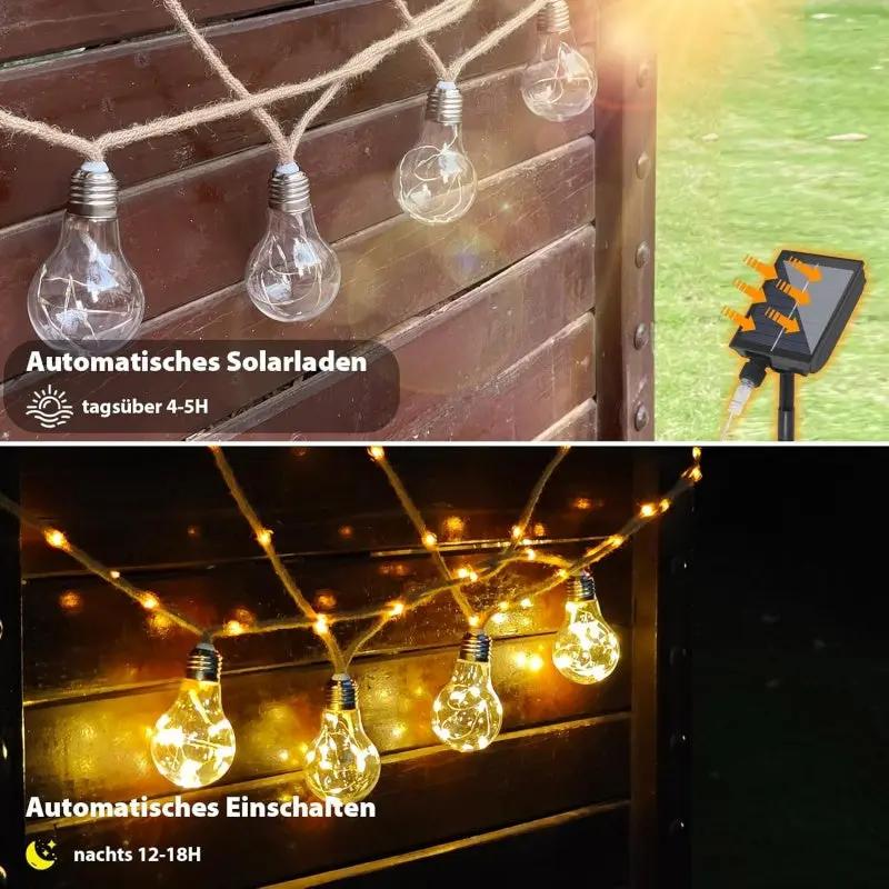 lichterkette solar camping Salcar LED Solar Lichterkette 8/13m mit Fernbedienung, 149/299 LEDs, 8 Modi, wetterfest – sekeymall