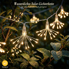 Salcar LED Solar Feuerwerk Lichterkette Außen – 150 LEDs, 10 Stränge, 8 Modi, Fernbedienung, Warmweiß Garten- & Weihnachtsdeko