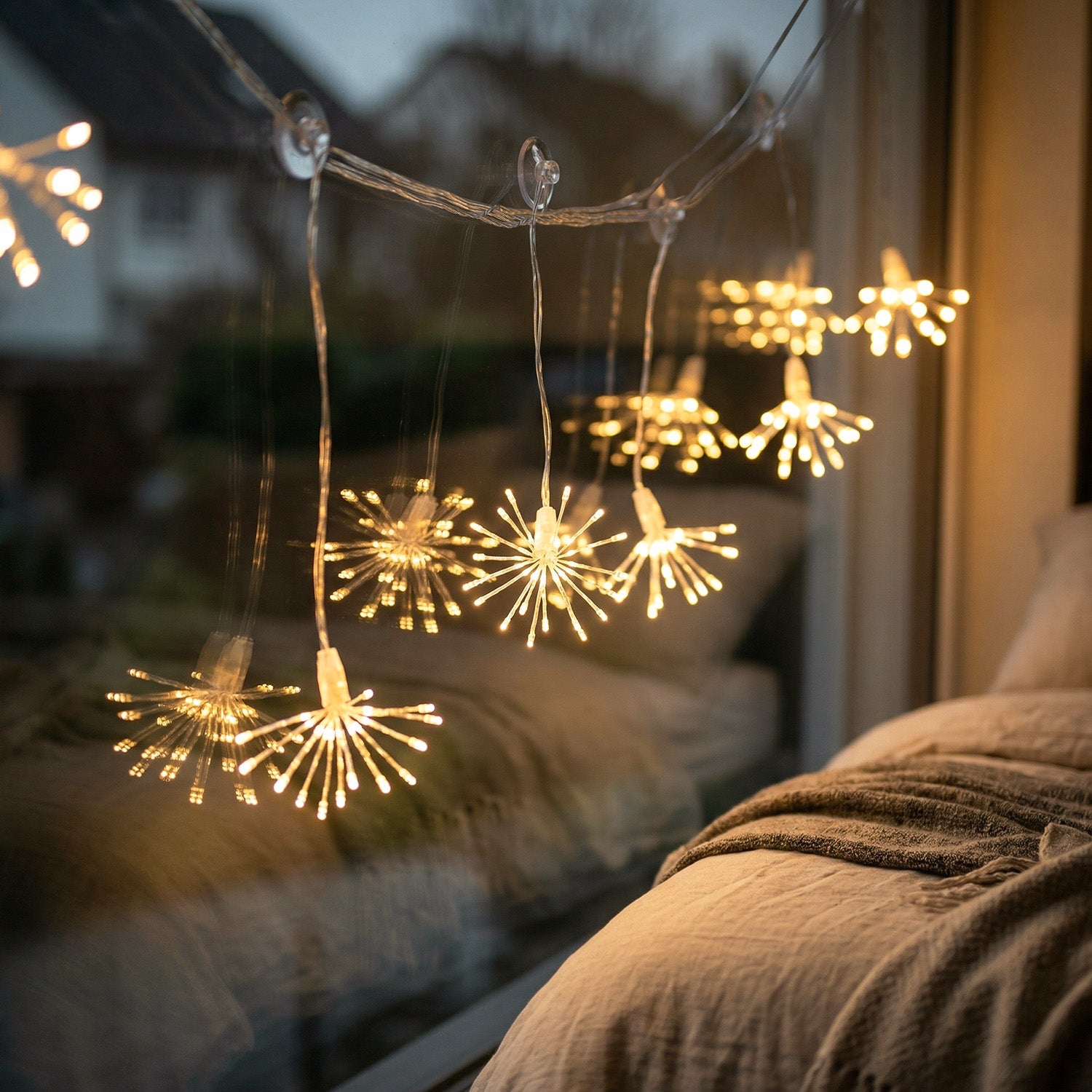 Salcar LED Feuerwerk Lichterkette Warmweiß – 45 / 90 LEDs, 3D Leuchtst – sekeymall