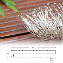 Salcar 20 m LED Micro Lichterkette, 200 LEDs, 4,5V GS zertifizierte Stromversorgung