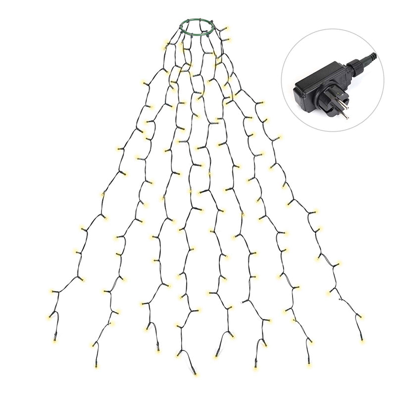 Salcar 3 m LED Christmas tree lights, with 10 strands, 350 LEDs, 31V GS certified power supply