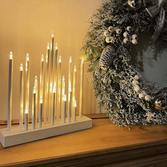 Salcar LED Adventsleuchter Stern – Batteriebetriebener Lichterbogen mit 20 LEDs, Warmweiß – Weihnachtsdeko für Fenster & Tisch