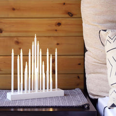 Salcar LED Adventsleuchter Stern – Batteriebetriebener Lichterbogen mit 20 LEDs, Warmweiß – Weihnachtsdeko für Fenster & Tisch Salcar