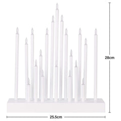 Salcar LED Adventsleuchter Stern – Batteriebetriebener Lichterbogen mit 20 LEDs, Warmweiß – Weihnachtsdeko für Fenster & Tisch Salcar