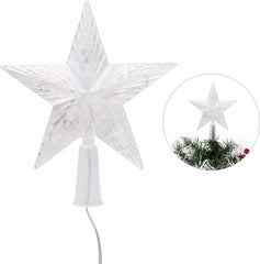 Salcar 3m LED Weihnachtsbaum-Lichterkette mit 10 Girlanden, Sternspitze & 360 LEDs – 8 Modi, Warmweiß, Sicher & Energiesparend Salcar