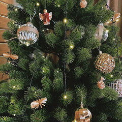 Salcar 3m LED Weihnachtsbaum-Lichterkette mit 10 Girlanden, Sternspitze & 360 LEDs – 8 Modi, Warmweiß, Sicher & Energiesparend Salcar