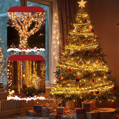 Salcar 2m/5m/10m/15m/20m LED Cluster Lichterkette, 200/500/1000/1500/2000 LEDs