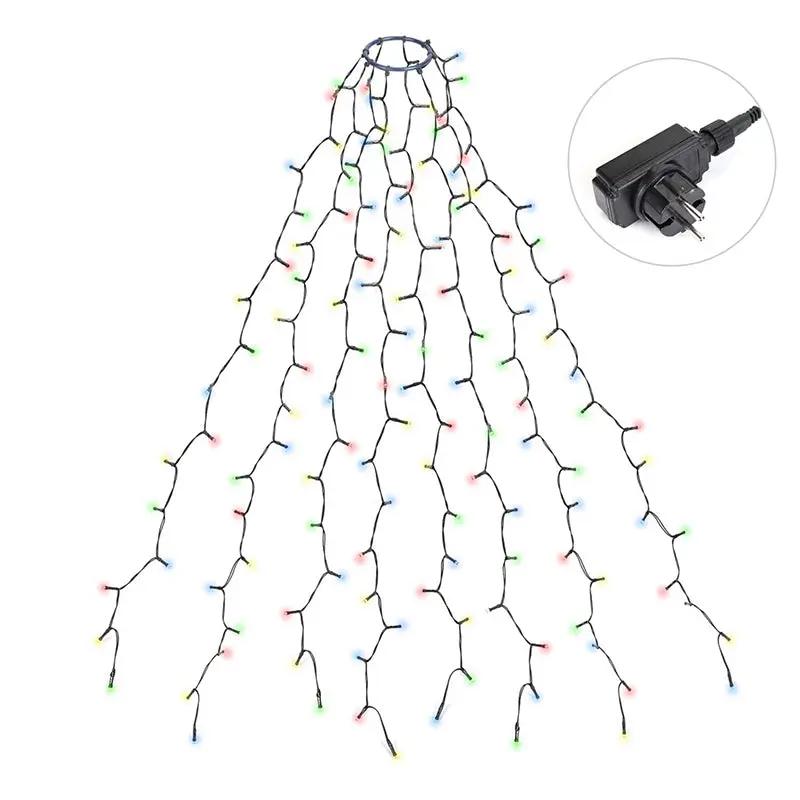 Salcar 1.5 m LED Lichterkette für Weihnachtsbaum, mit 8 Strängen, 200 LEDs Salcar