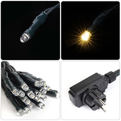 Salcar 1.5 m LED Lichterkette für Weihnachtsbaum, mit 8 Strängen, 200 LEDs