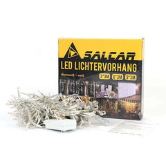 Salcar 2x2m/2x3m/6x3m LED Lichtervorhang, 160/240/600 LEDs, 31V GS-zertifizierte Stromversorgung