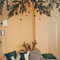 Salcar 2x2m/2x3m/6x3m LED Lichtervorhang, 160/240/600 LEDs, 31V GS-zertifizierte Stromversorgung