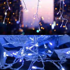 Salcar 2m/5 m / 10 m LED Eisregen Lichterkette, 80/ 200 / 400 LEDs, 31V GS-zertifizierte Stromversorgung