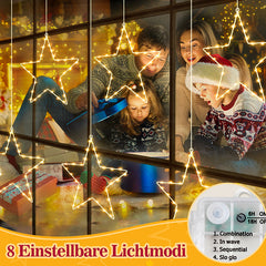 Salcar 30cm LED window decoration star, 30 LEDs