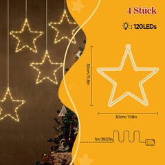 Salcar 30cm LED window decoration star, 30 LEDs
