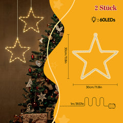 Salcar 30cm LED window decoration star, 30 LEDs