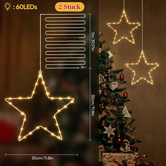Salcar 30cm LED window decoration star, 30 LEDs