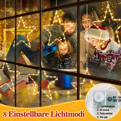 Salcar 30cm LED window decoration star, 30 LEDs