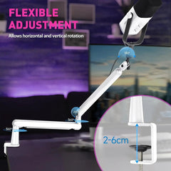 Fifine 1.5 kg Mikrofon Arm mit Mikrofonclip, 1/4'', 3/8'' und 5/8'' Adapter, BM88 Sekey