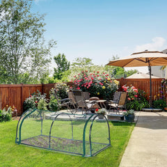 Sunula Greenhouse 50x130x60 cm – Sturdy steel frame with PVC cover, roll-up door, easy plug-in assembly, transparent &amp; green, ideal for plants, vegetables &amp; flowers