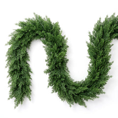 Salcar Künstliche Weihnachtsgirlande aus 100 % PE – Naturgetreue Thuja-/Zedern-Optik, extra dicht, 3 m / 5 m