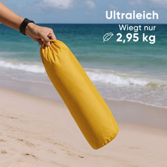 Sekey Faltbarer Strandliegestuhl mit gepolsterten Armlehnen – Leichter Campingstuhl bis 200 kg belastbar Sekey
