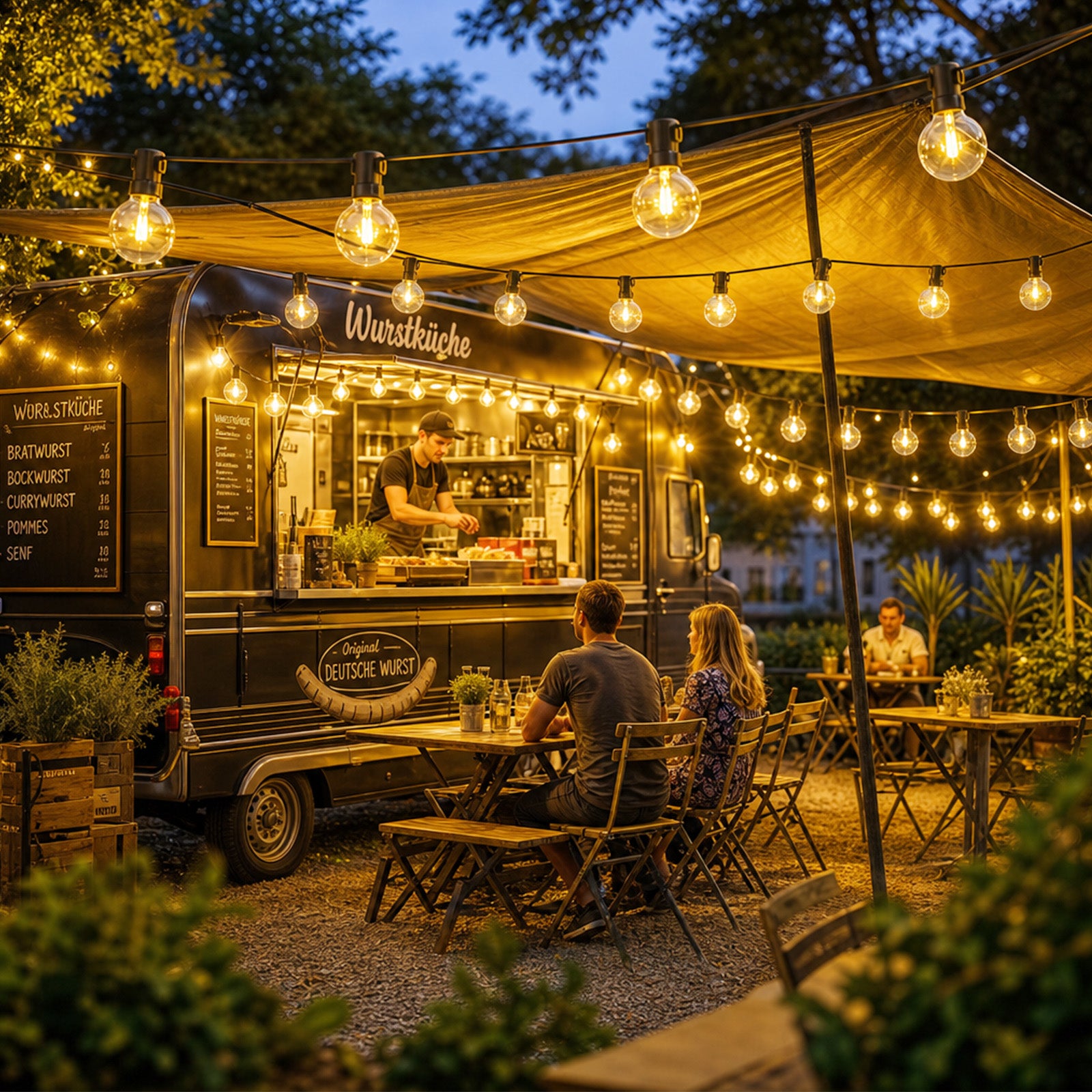 23m
LED Solar Lichterkette für Gartenpartys, Hochzeiten und große Outdoor Events