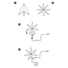 Salcar 55 cm / 75 cm LED paper star for hanging