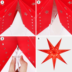 Salcar 55 cm / 75 cm LED paper star for hanging