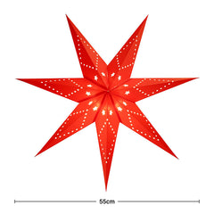 Salcar 55 cm / 75 cm LED paper star for hanging